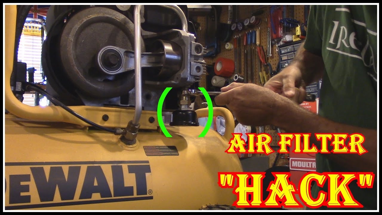 DEWALT  D55167  AIR COMPRESSOR FILTER HACK -  SAVES YOU  $$$