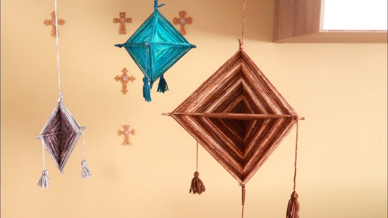 DIY Crafts - How to make a god's eye 3d crafts, channelli craft