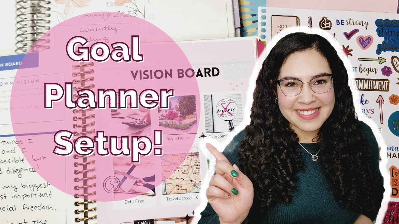My System For Goal Setting & Vision Board Setup With Erin Condren A5 Goal Journal