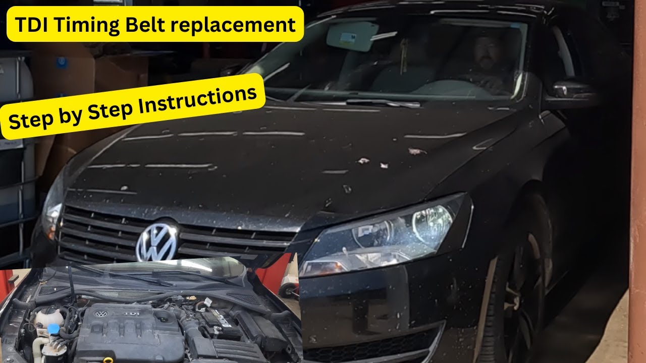 2015 Volkswagen Passat TDI timing belt replacement. Step by step instructions!