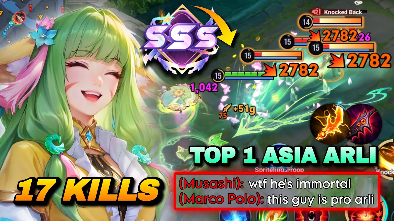SSS! TOP 1 ARLI SPARKFORGED BUILD + GODSPEED COMBO IN HIGH RANK! | HONOR OF KINGS