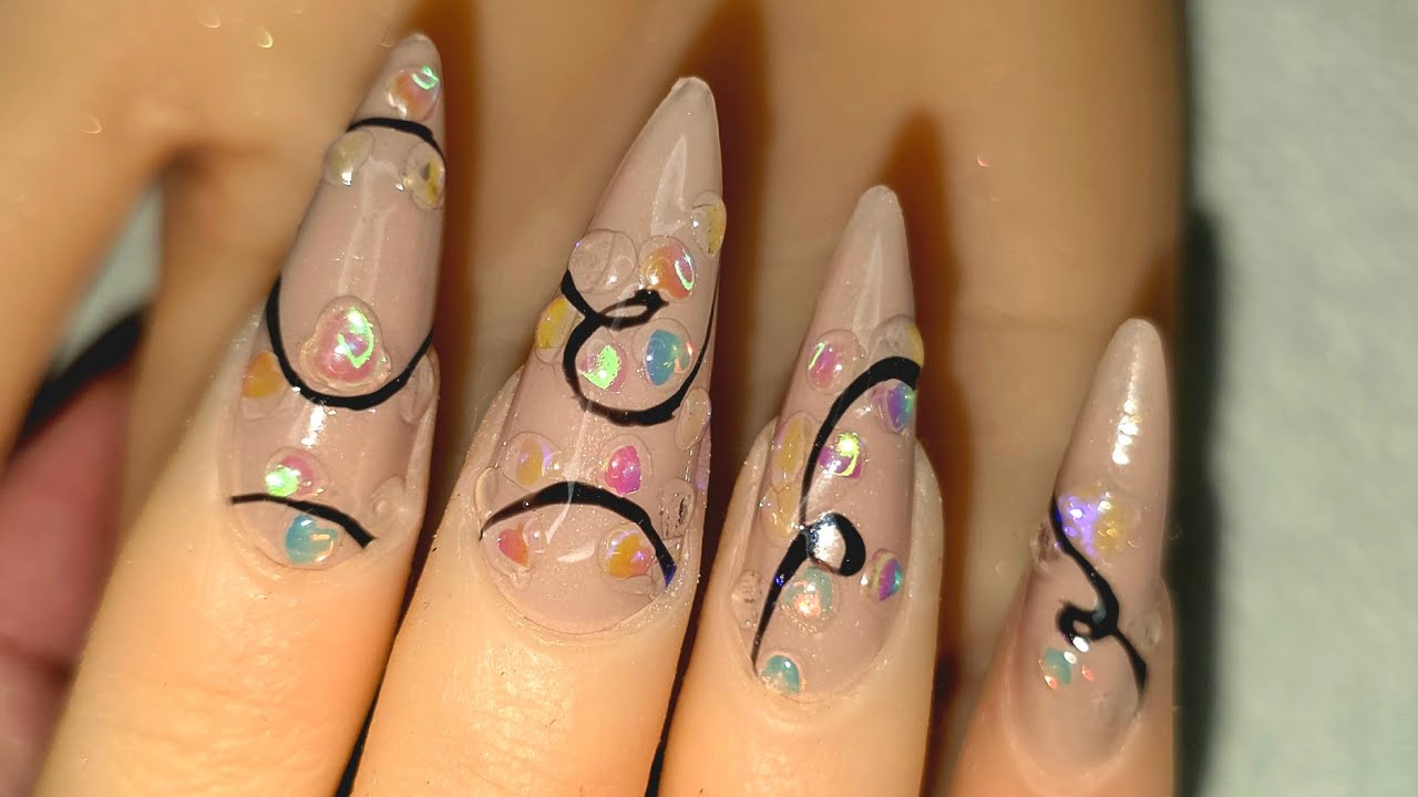 New Year's Lights Nail Art ✨ Colorful Holiday Nails | Relaxing Step-by-Step Nail Art Tutorial
