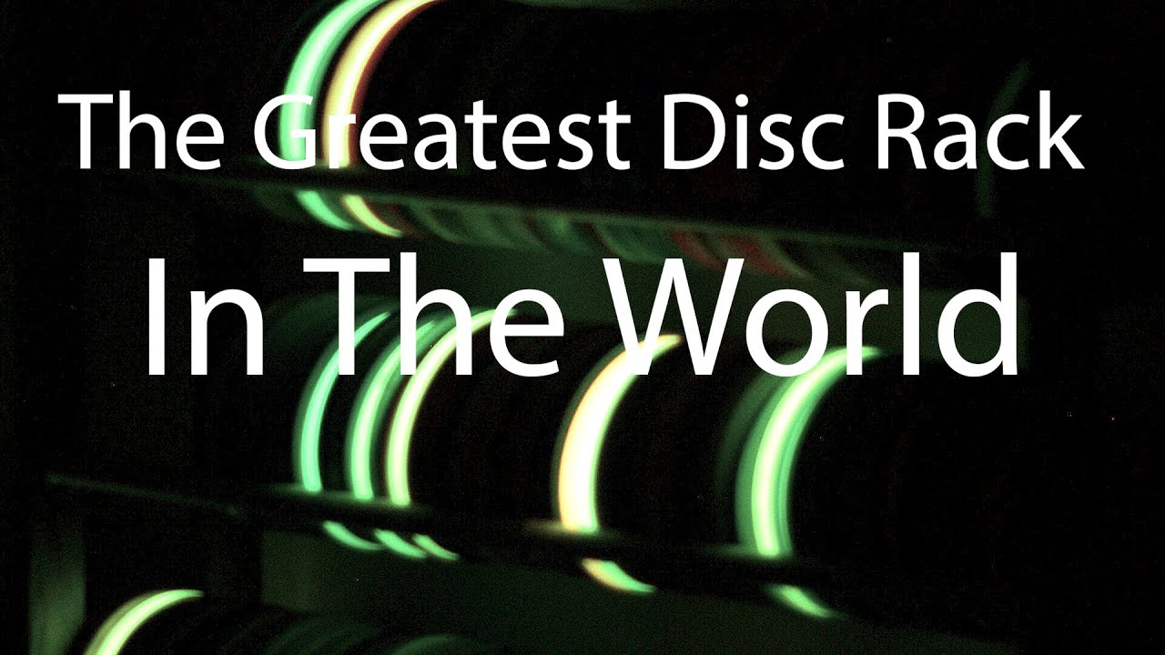 The greatest disc golf rack in the world