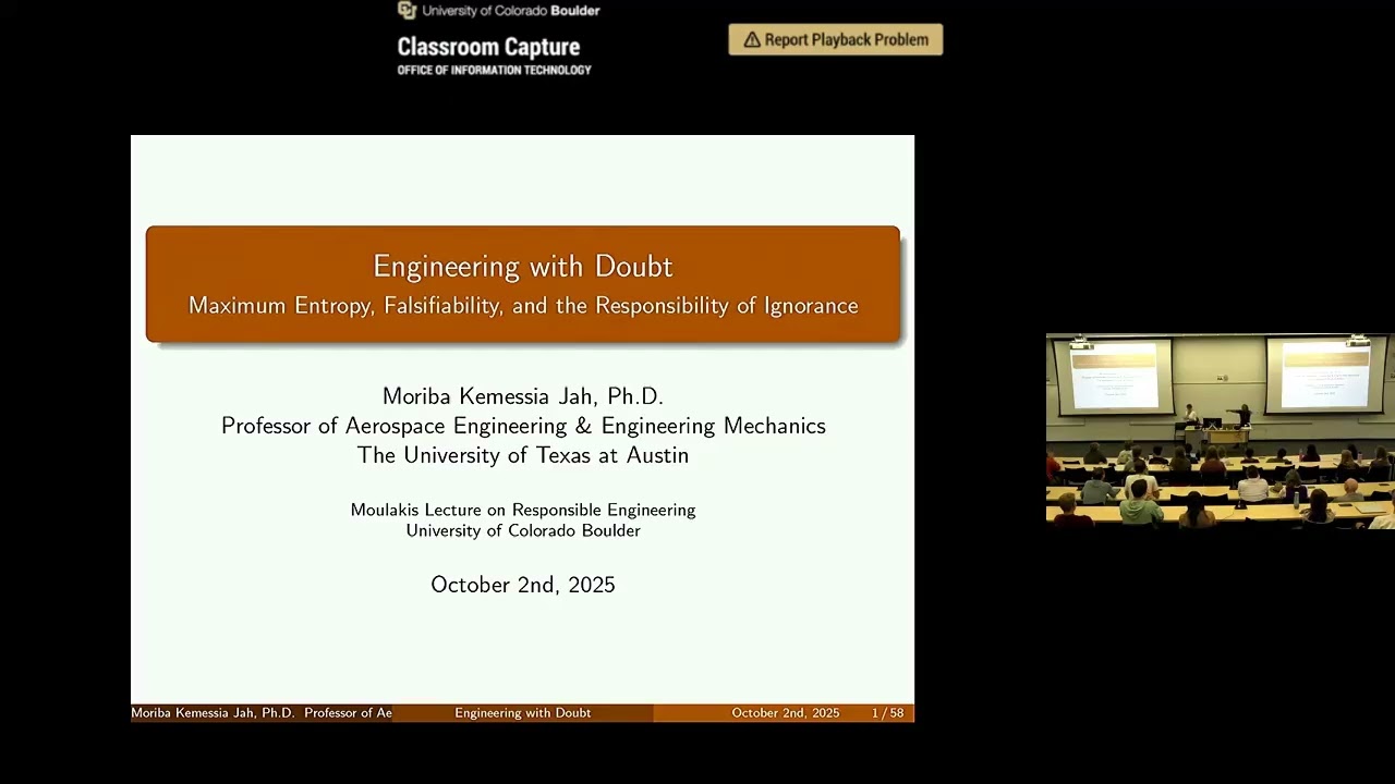 Moulakis Lecture on Responsible Engineering featuring Moriba Jah