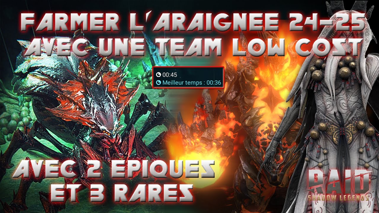 Araignée 24-25 avec une Team Low Cost - Raid Shadow Legends