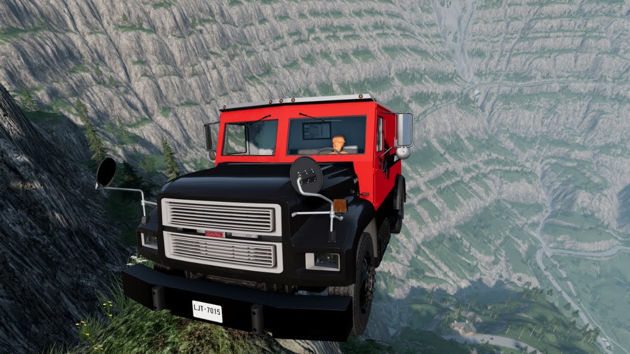 Realistic Car Cliff Drops  BeamNG Drive Crash Simulation