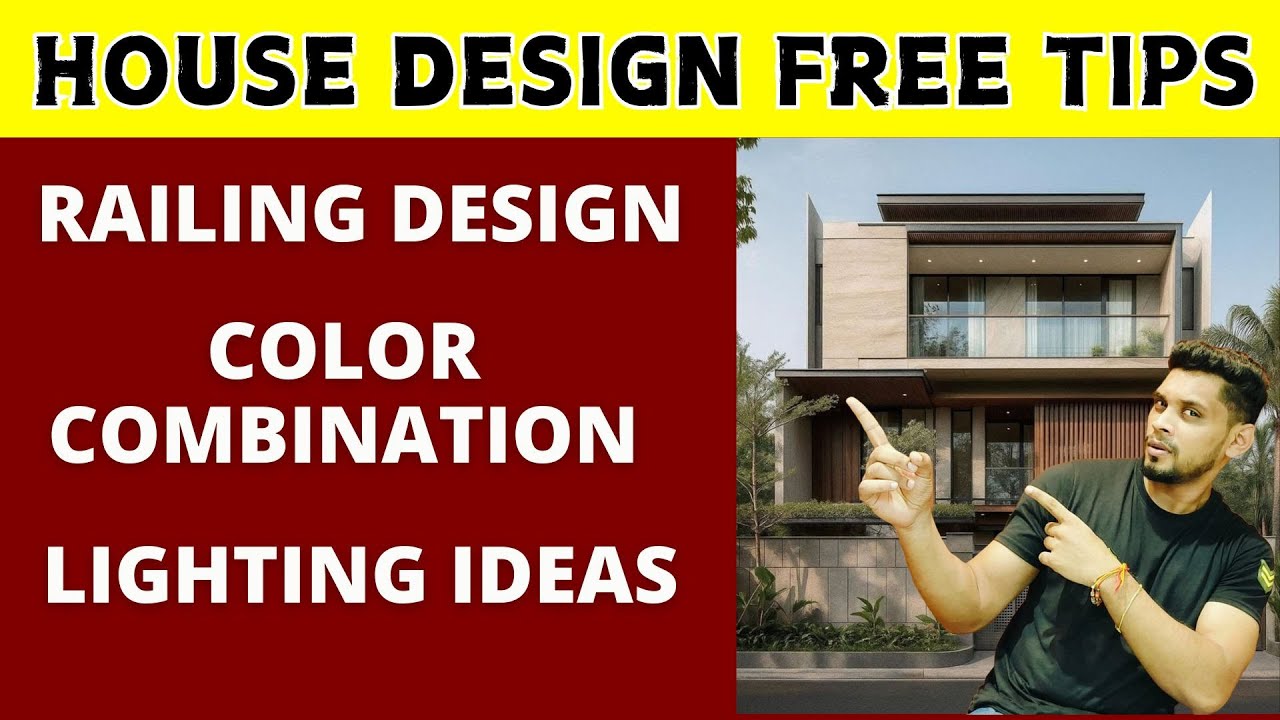 House Design Tips Exterior || ms railing ,color combination, gate design