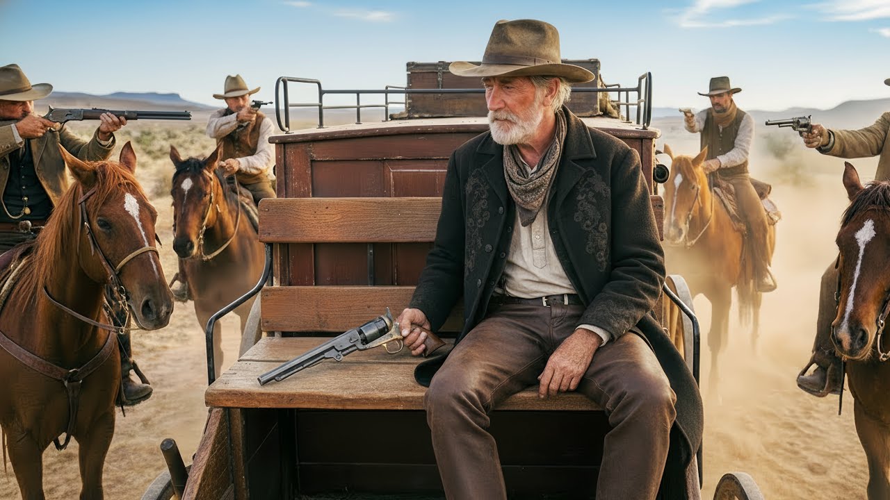Five Outlaws Surrounded An Old Driver… They Never Saw The Colt Dragoon Coming