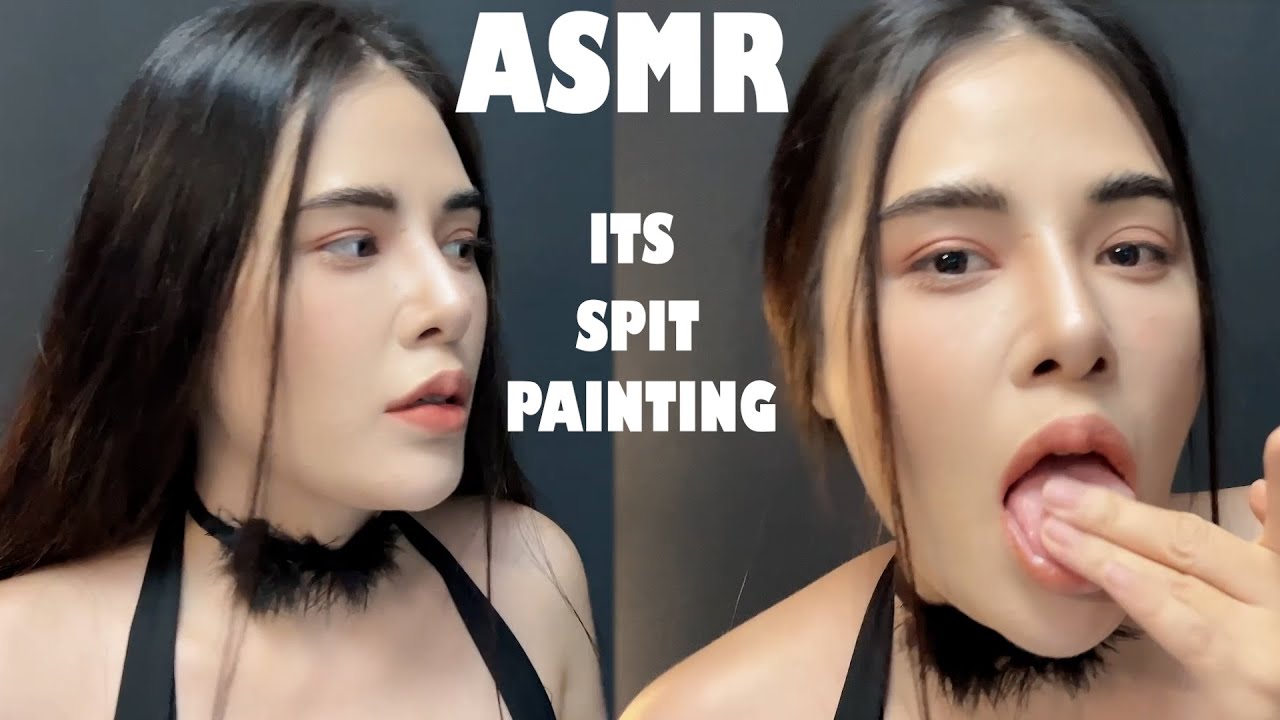 ASMR SPIT PAINTING FOR SLEEP💦👄 | FAST Miak,Miak,Miak~