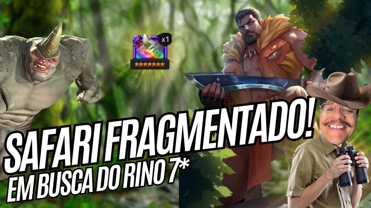 SAFARI FRAGMENTADO! EM BUSCA DO RINO 7* - SEMANA 1 100%  🐯🐯 | Marvel Contest of Champions