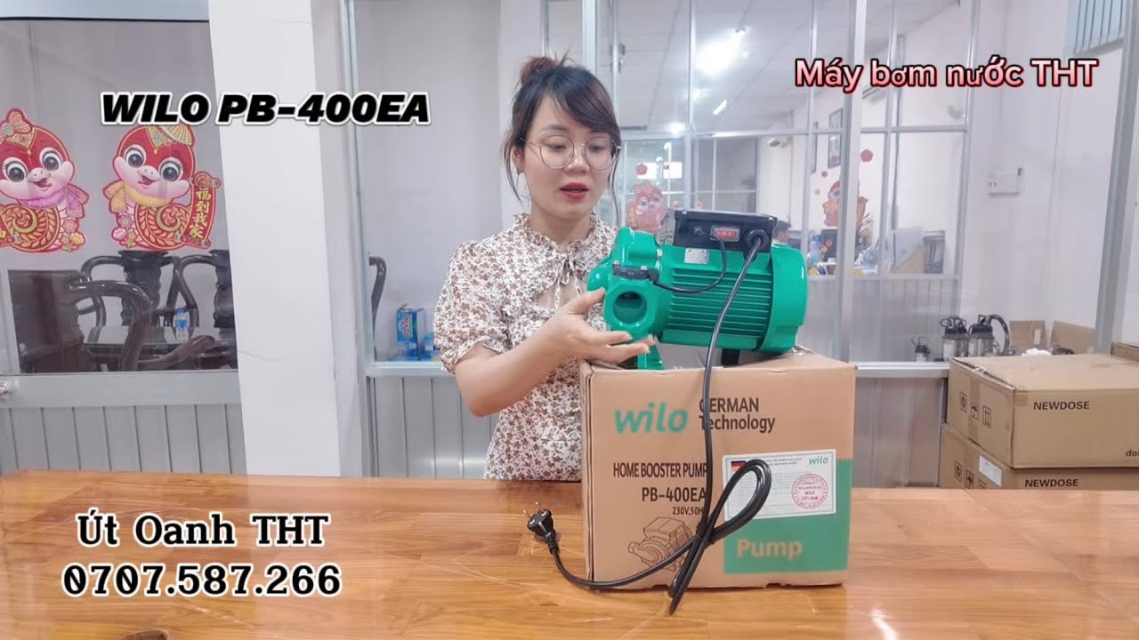 Máy bơm tăng áp điện tử siêu êm WILO - Đức nhập khẩu kèm CO CQ, model: PB-400EA