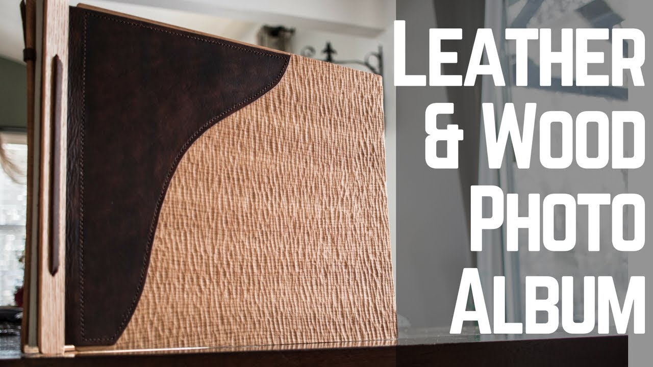 Making a Photo Album with Leather and Wood // How To // Woodworking // DIY