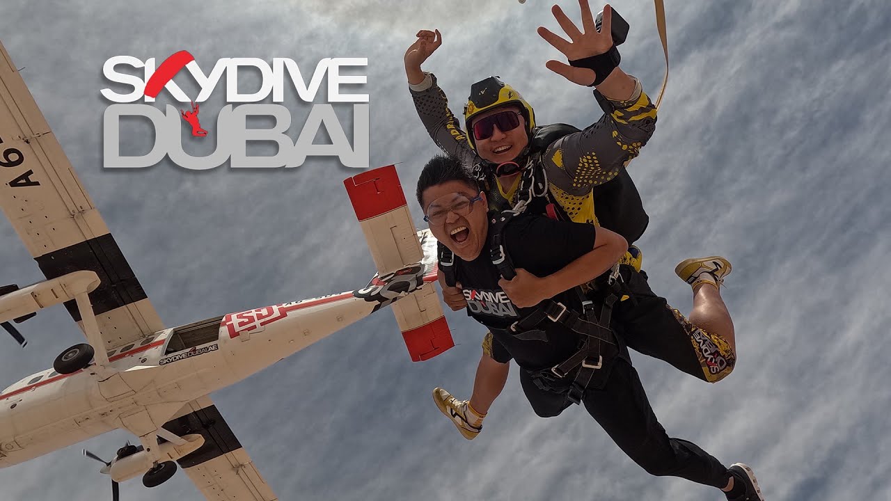 I went skydiving at Dubai Desert Dropzone at 13,000 ft