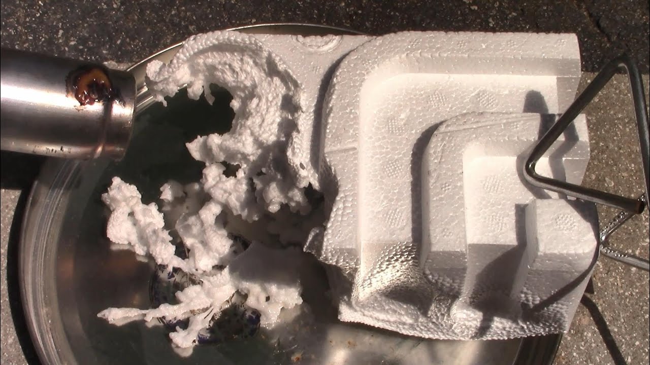 Growing styrofoam - Reverse melting - Mesmerizing!!