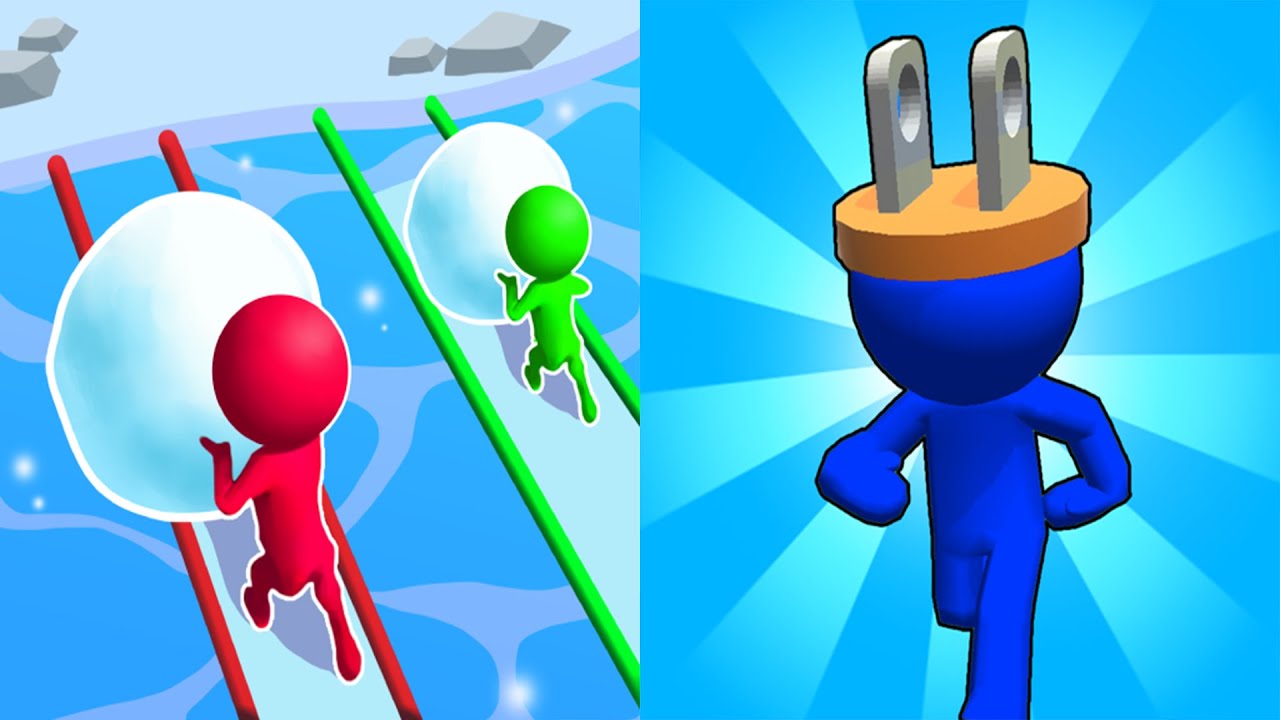 Snow Race VS Plug Head⚡⚡⚡All Levels Gameplay Android, ios (Part 234)