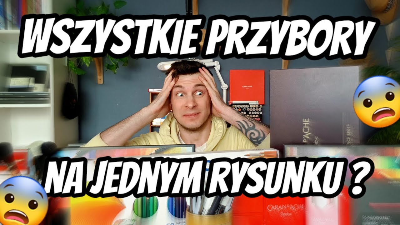 WSZYSTKIE PRZYBORY NA JEDNYM RYSUNKU / TECHNIKA MIX MEDIA ?