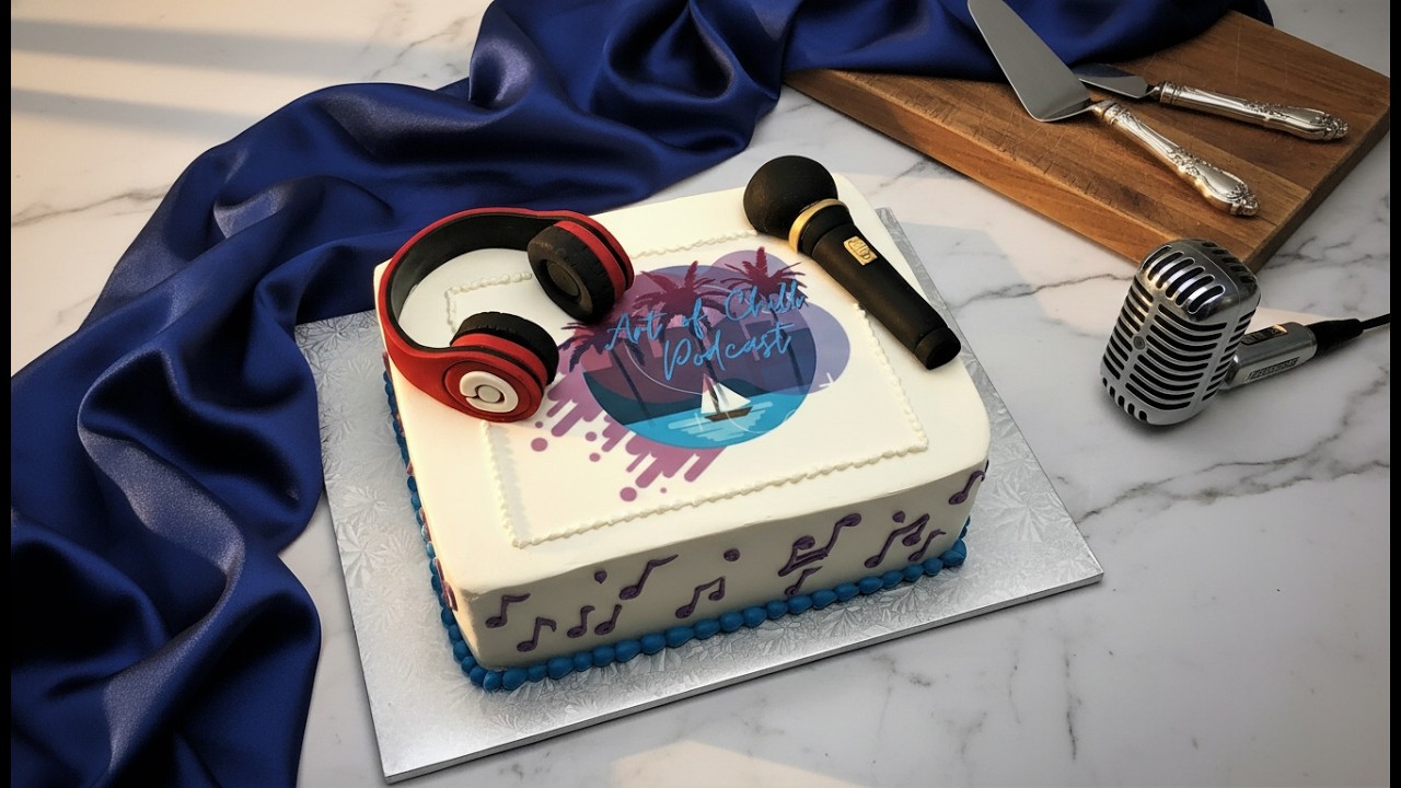 Music Headphone Microphone Cake🎧🎤. Music Lovers Cake. Pastel con Audifonos y Microfono🎤.