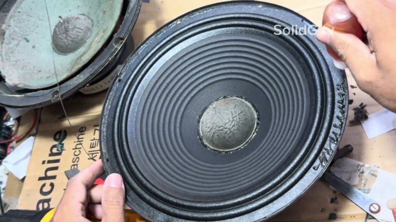 Paanu magpalit butas na con ng speaker from foam edge to strumental con d10 speaker