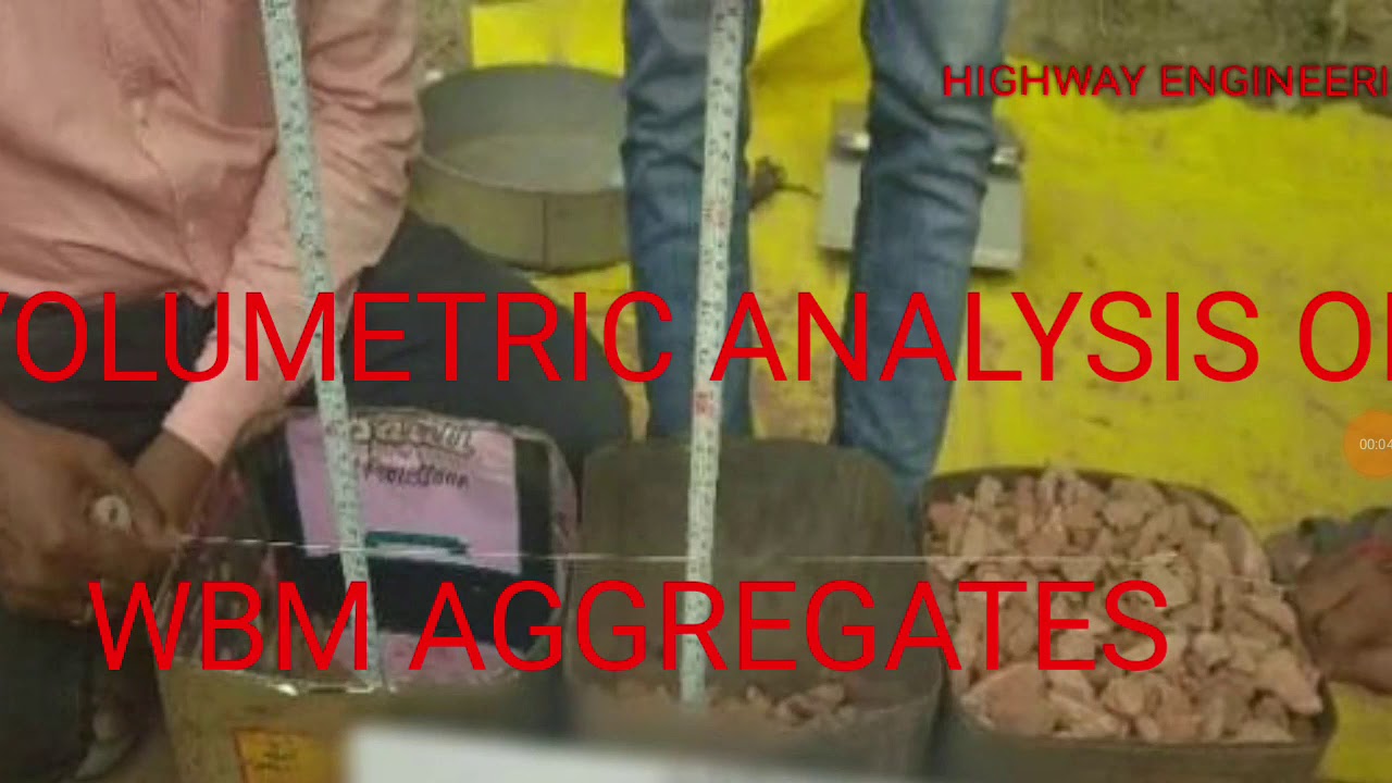 Объемный анализ крупного заполнителя WBM и просеянного материала