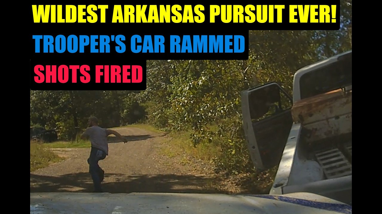 Arkansas Trooper Shoots 6 Times at Maniac Suspect Who Rammed Squad Car