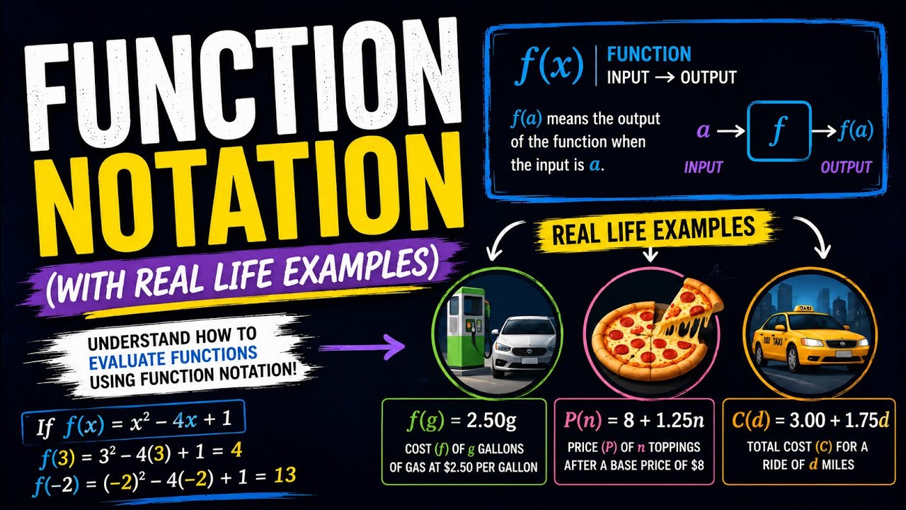 Function Notation(With Real Life Examples)