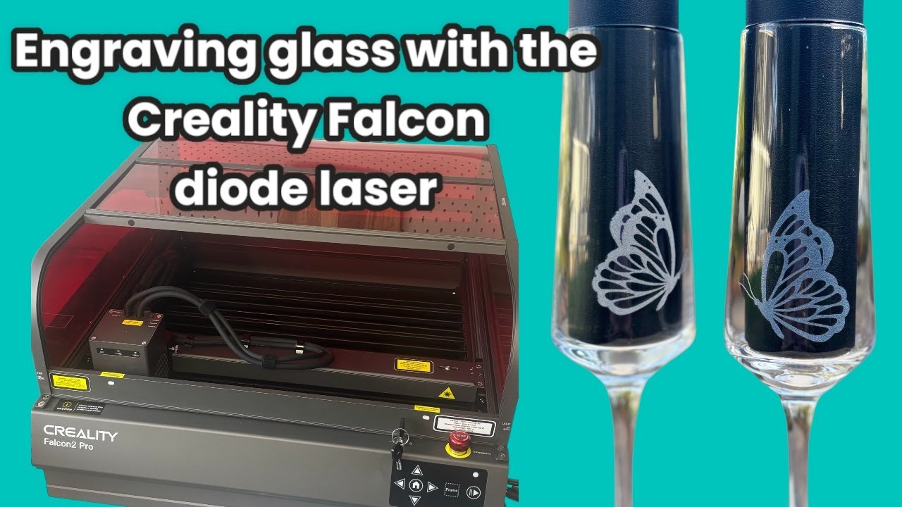 Laser Engraving Glass: Using Marking Paper vs Spray Paint on the Creality Falcon Pro 22w diode laser