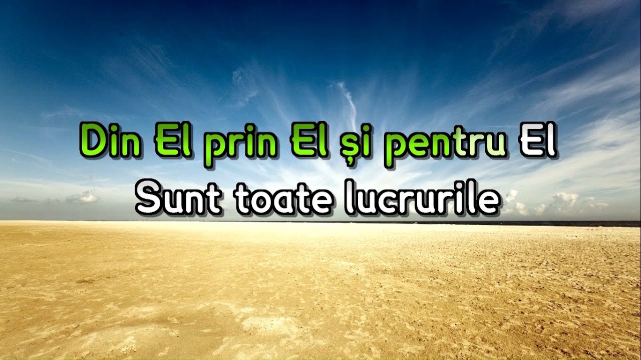 Din El prin El si pentru El - Negativ Crestin