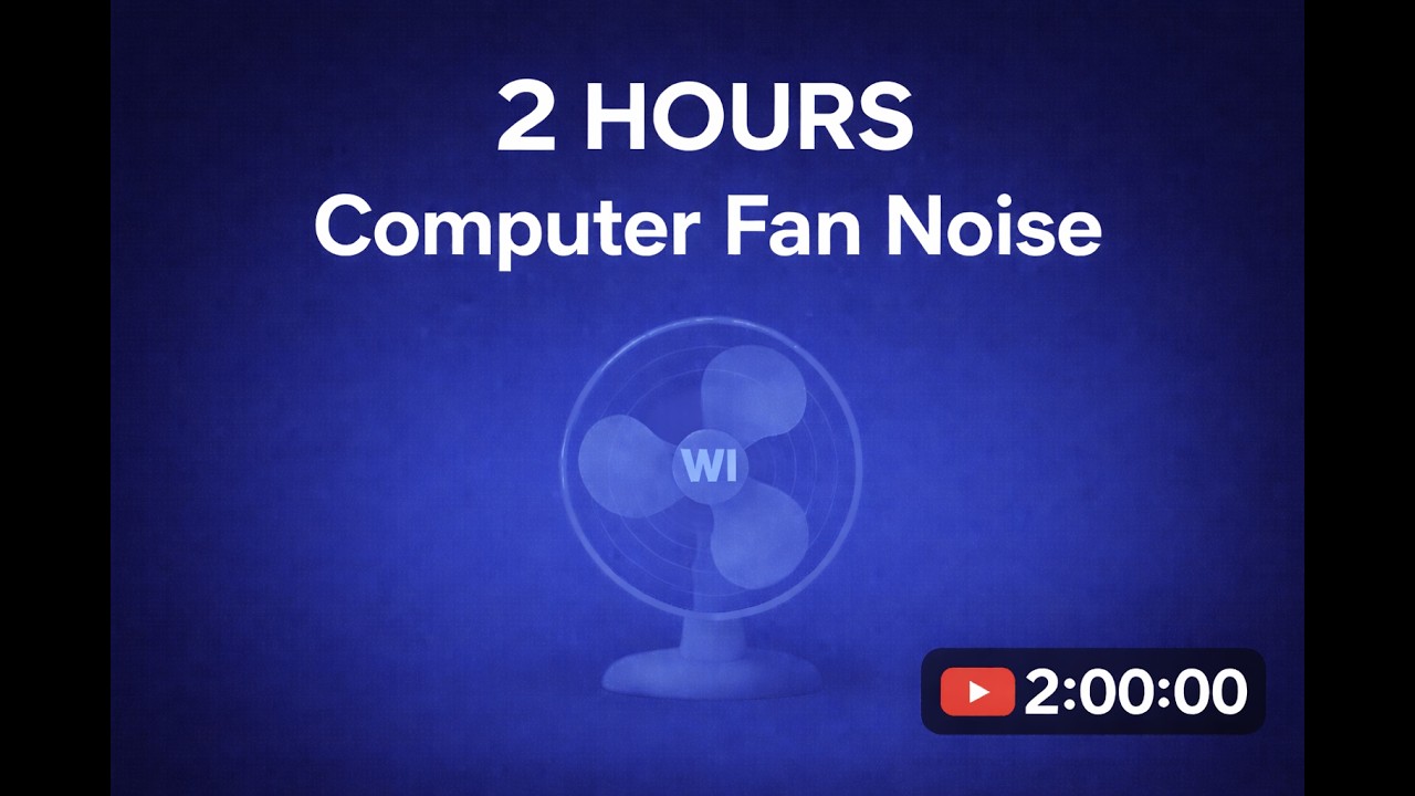 2 Hour Computer Fan Noise | Study & Coding Focus | No Music