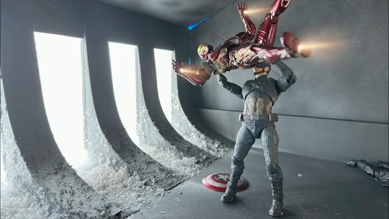 Epic PART 2 Captain America Iron Man civil war fight scene STOP MOTION