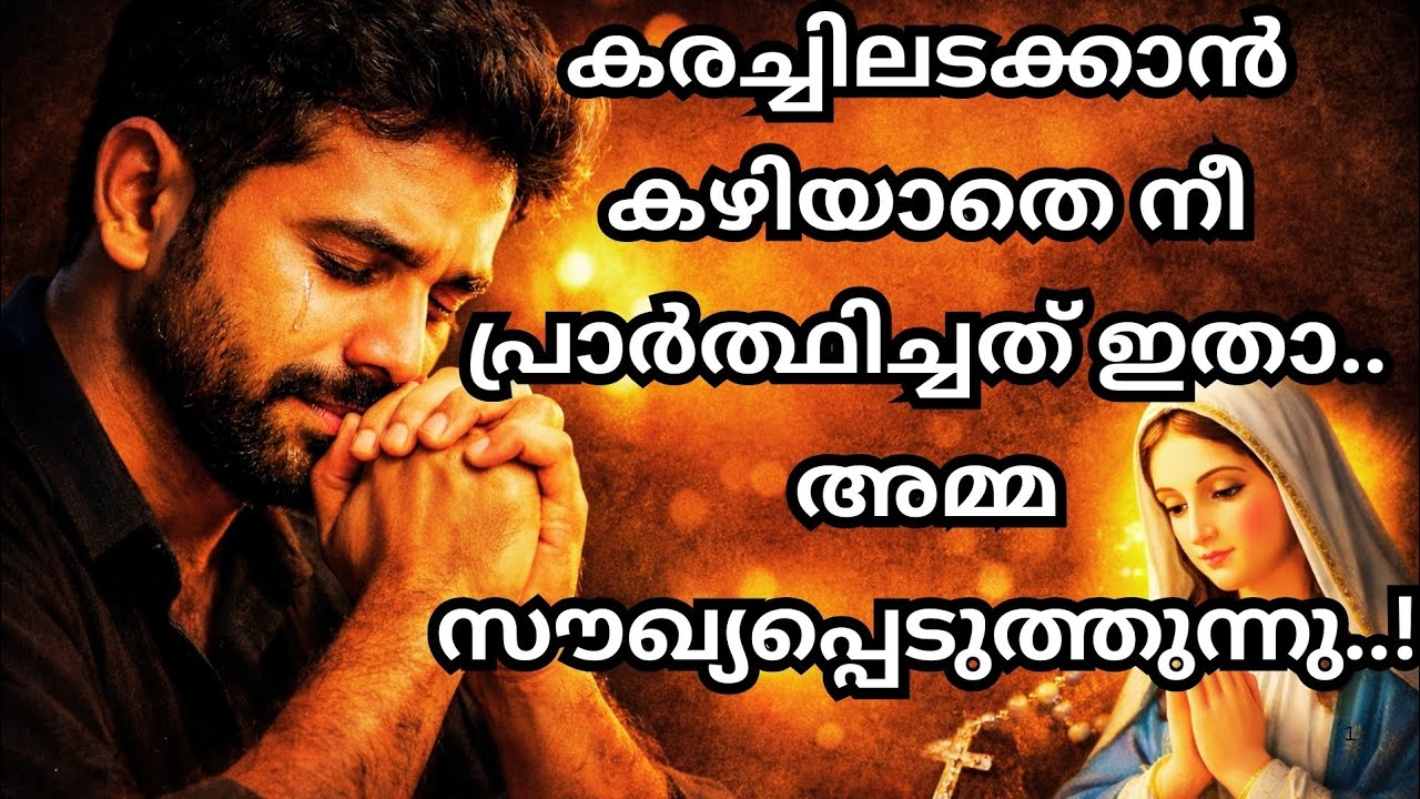 മാതാവിനോട് നിയോഗം സമർപ്പിക്കുന്ന ഹൃദയസ്പ‌ർശിയായ പ്രാർത്ഥന | mary miracle prayer 