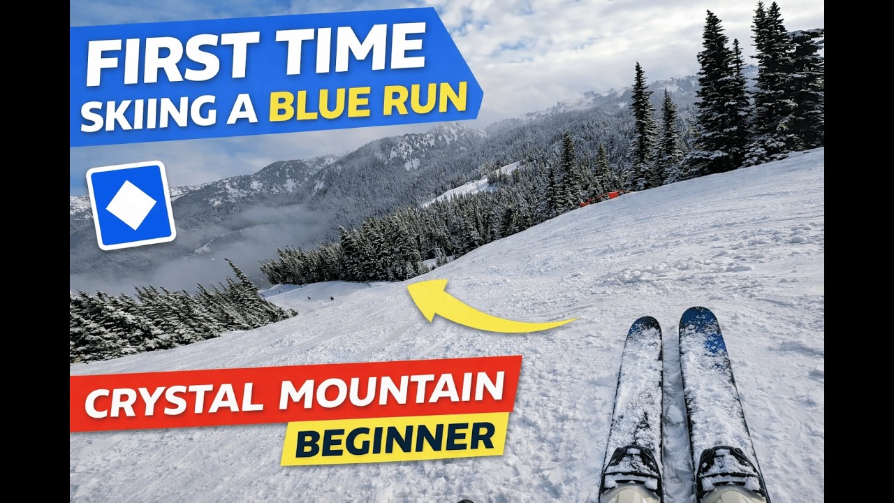 My First Blue Run at Crystal Mountain (Hardest Beginner Blue?)