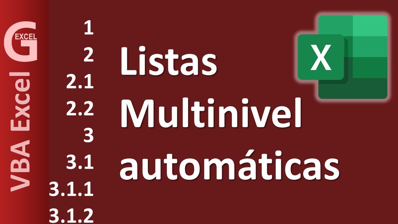 Crea Listas Multinivel Automáticas en Excel con VBA (1, 1.1, 1.1.1…)