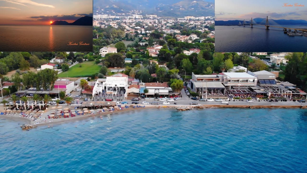 ΗΛΙΟΒΑΣΙΛΕΜΑ ΣΤΗΝ ΠΑΡΑΛΙΑ ΤΟΥ ΡΙΟΥ (DRONE). RIO BEACH AERIAL VIEW, ACHAEA, GREECE.