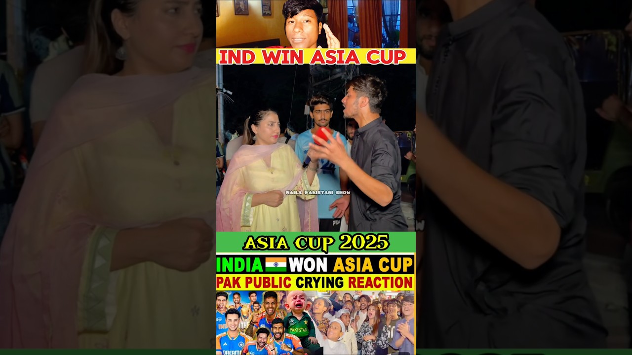 IND win pakistani public crying 😂#pakreaction #india #pakistanireaction #asiacup2025