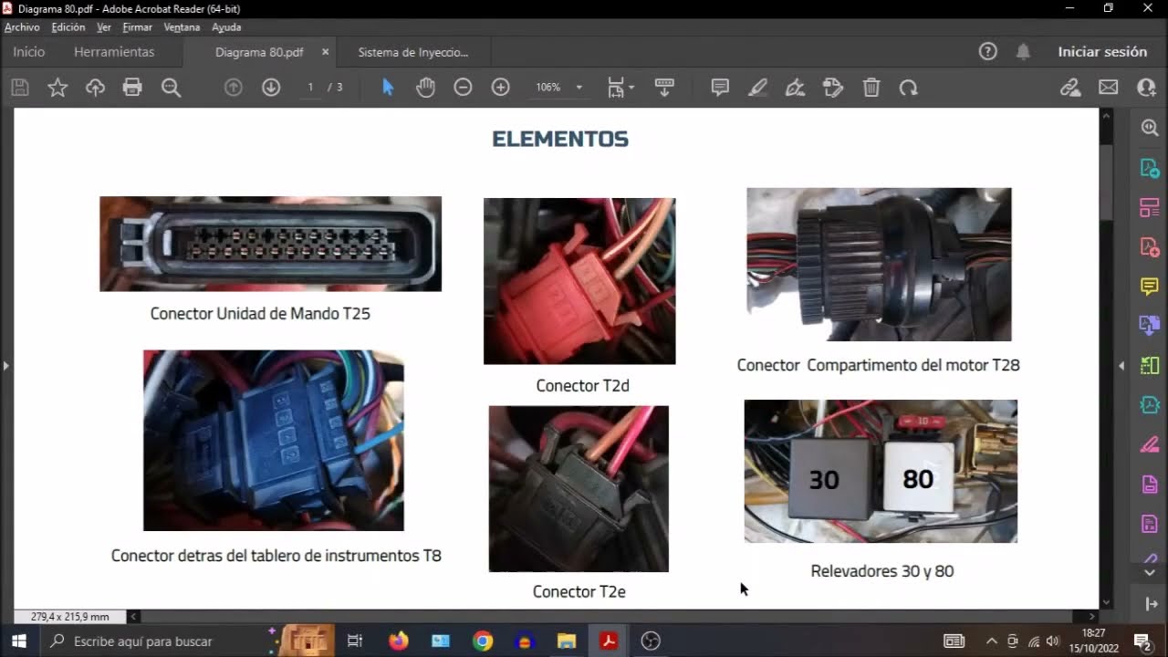 Vocho Fuel Injection Circuito Relevador 80 (Sonda Lambda e Inyectores VW Sedán)