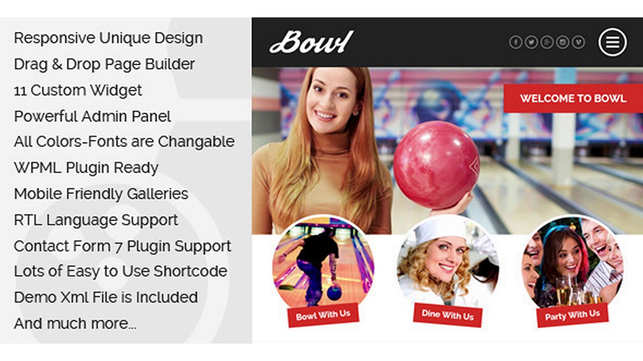 Bowl - Responsive Bowling Center WordPress Theme | Themeforest Website Templates and Themes