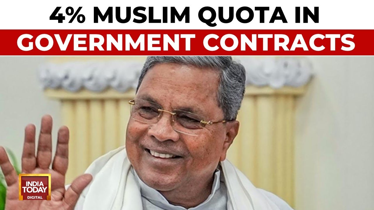 Karnataka Draft Bill: 4% Muslim Quota For Contractors In Category 2B | India Today