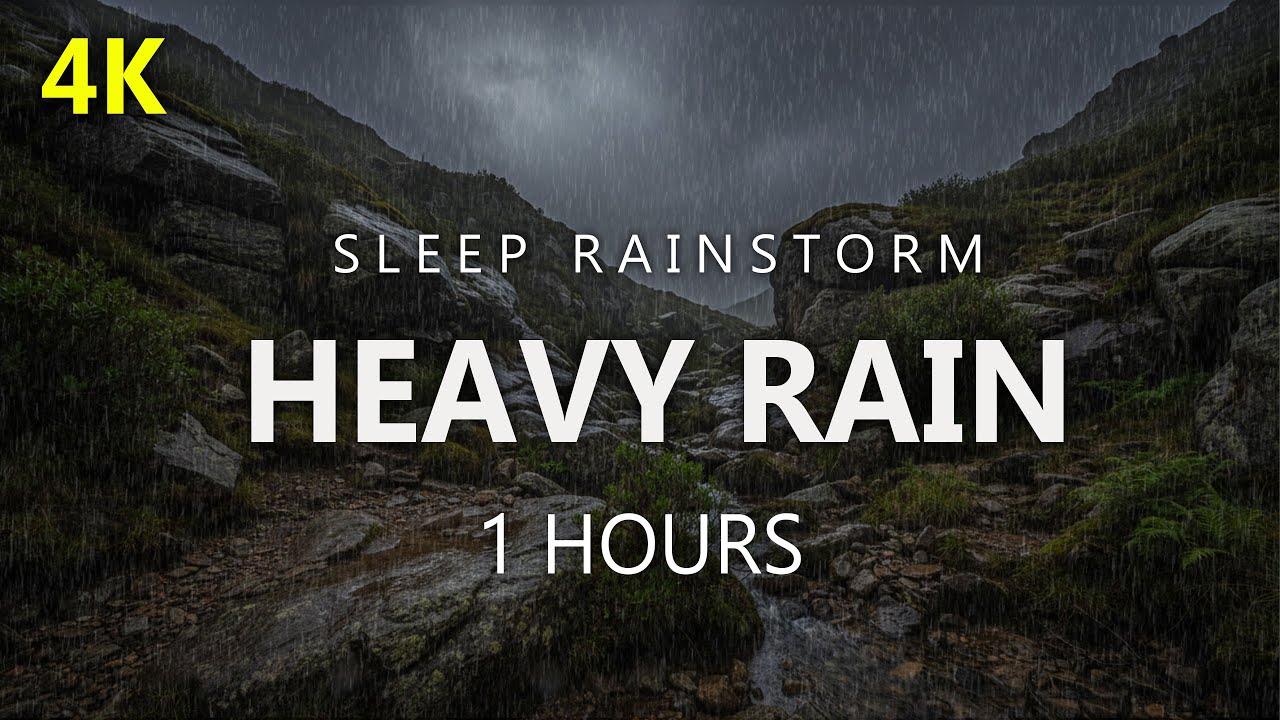 Heavy Rain On The Cliffs For A Good Night's Sleep And Relaxation | 1 Hours | Sleep & Relaxation