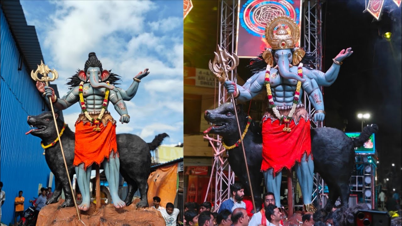 VSYA Gold Ganesh Aagman 2025 | VSYA Grand Welcome KAAL BHAIRAV GANESH | Old city gold ganesh 2025 