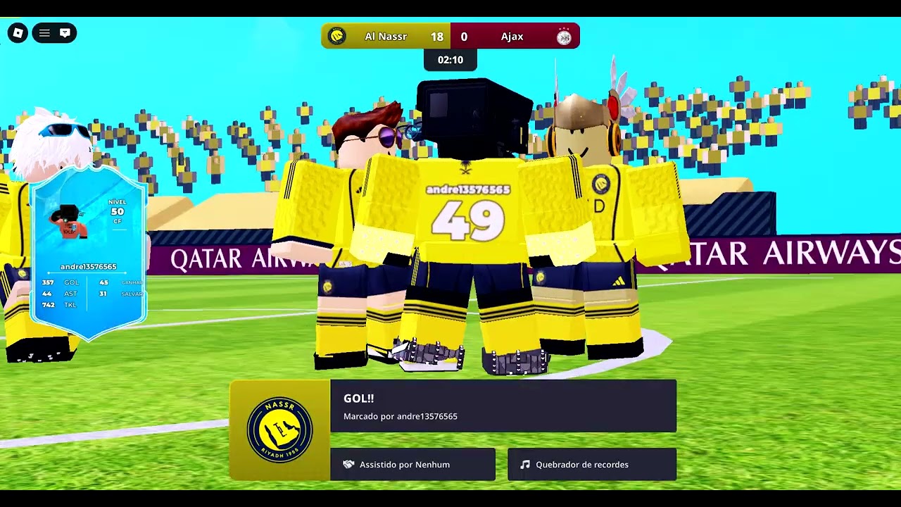 jogando futebol no roblox