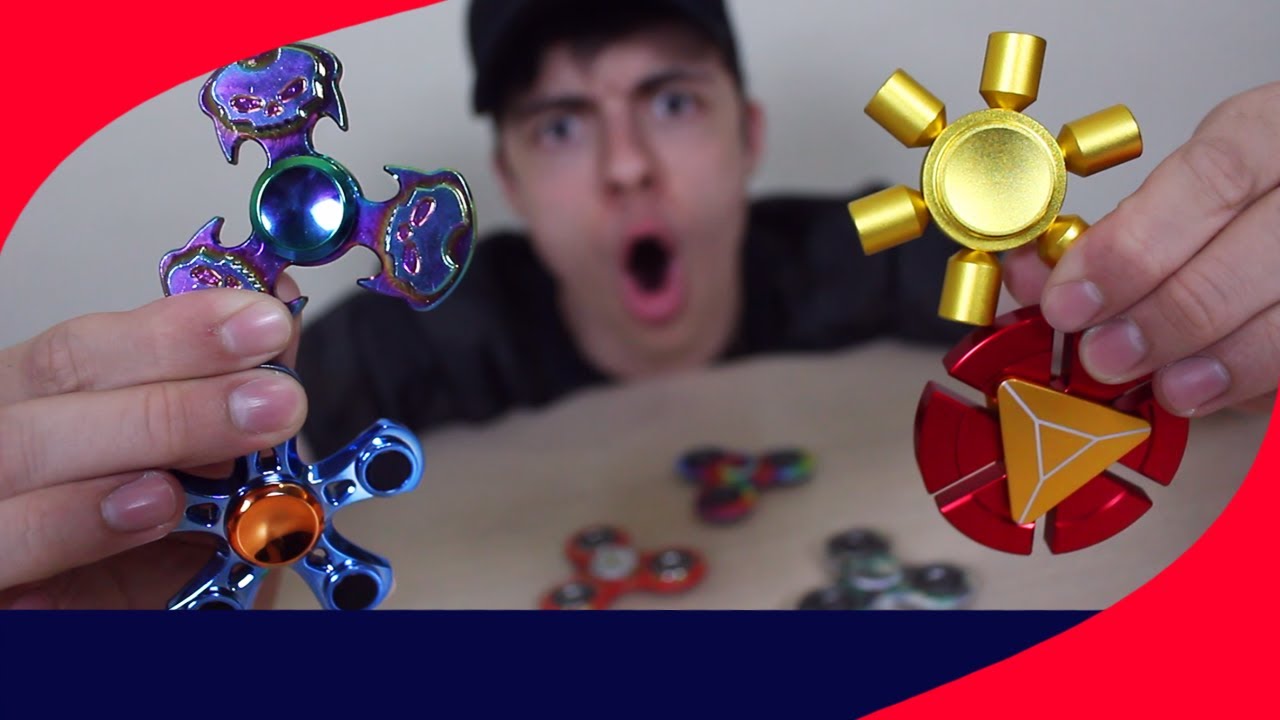 TESTANDO FIDGET SPINNER RAROS DOS ESTADOS UNIDOS  (TOCA MÚSICA)