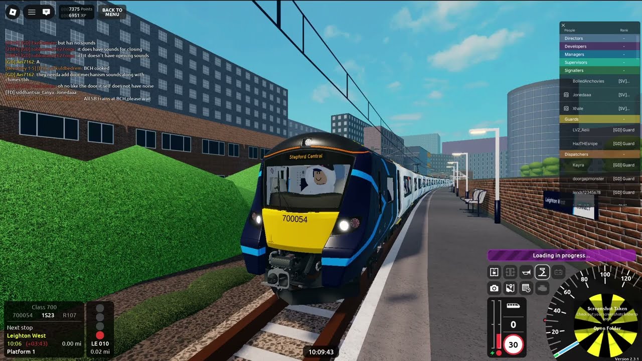 【SCR v2.3.1 Connect Semi-fast】SCR R107 Leighton West → Stepford Central (Class 700/0) Roblox
