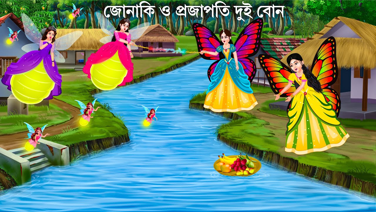 দুই বোন কে হবে রানী? জোনাকি না প্রজাপতি | DUI BON | Notun bangla Golpo Bengali Moral Stories Cartoon