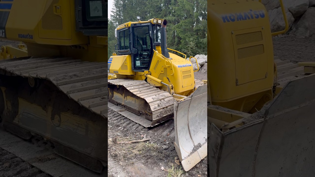 KOMATSU D61 PXi Dozer #dozerwork #earthmoving #bulldozer #heavy #work #power #machine #action