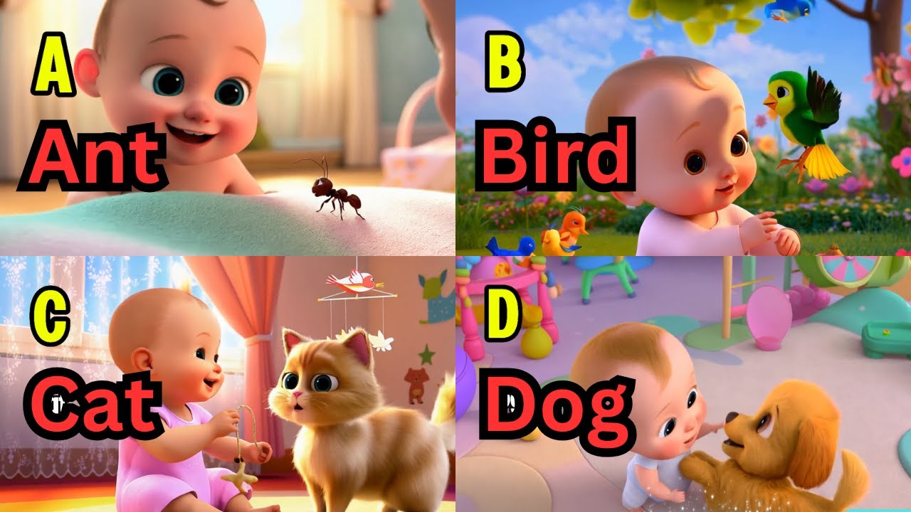 Alphabet Song | Learn ABCs with Fun Animals 3D | Tieralphabet Lied f&uuml;r Kinder | Joyful Tunes