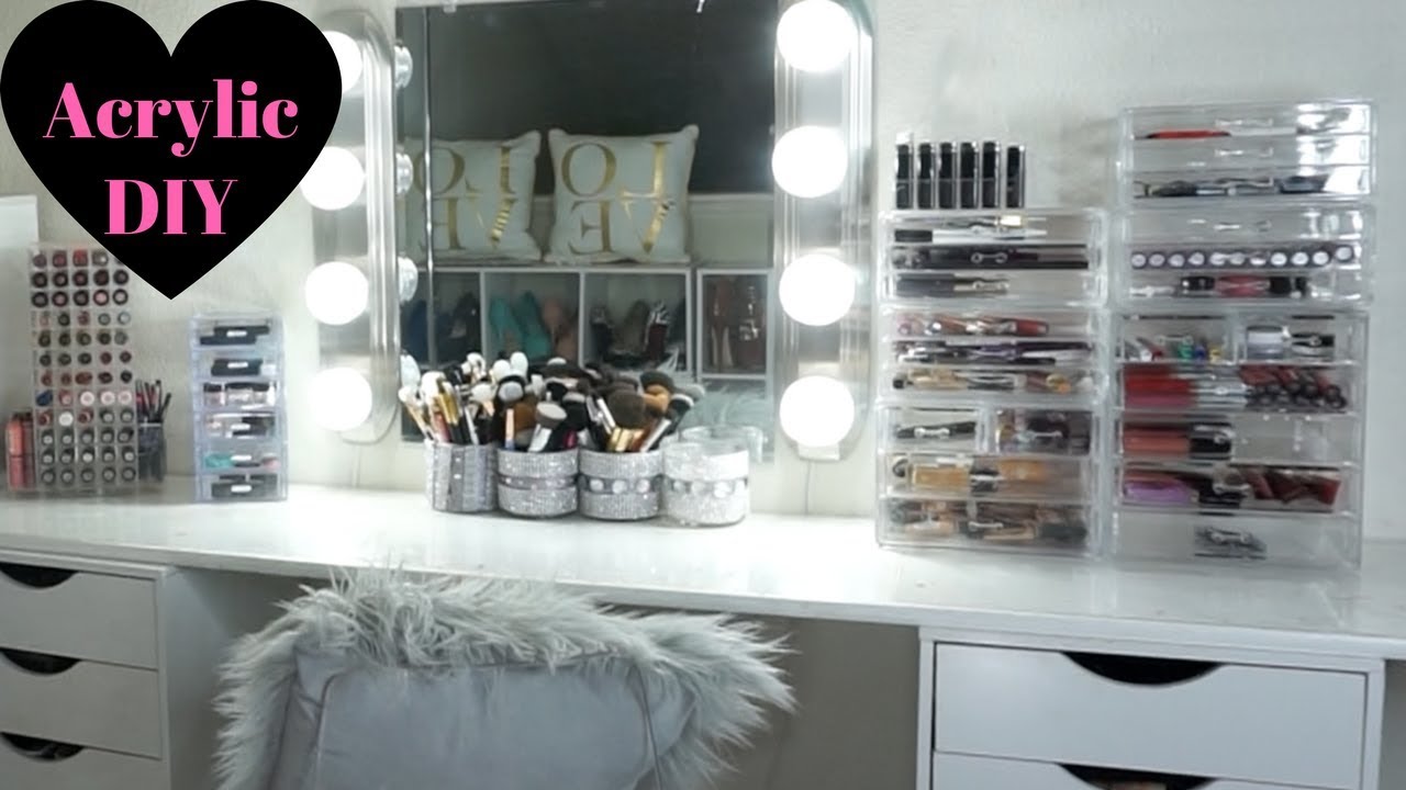 DIY Acrylic Makeup Organizers for $6 !!