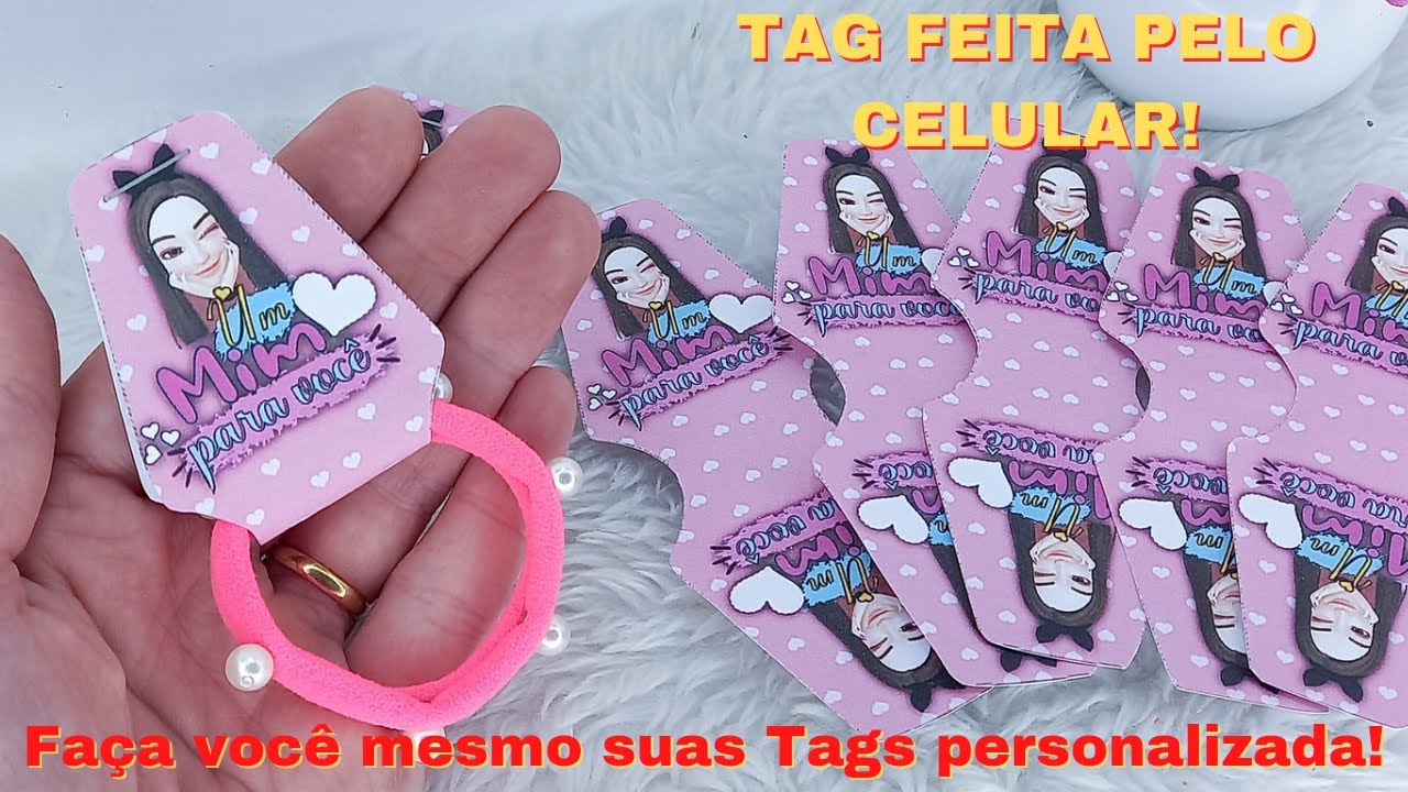 Como fazer tag personalizada pelo celular/Tag para xuxinhas personalizado/App PixalLab/By Jak Santos
