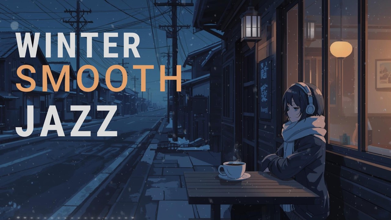 Late Night Winter Jazz ❄️ Cozy Coffee Shop Relaxing Music