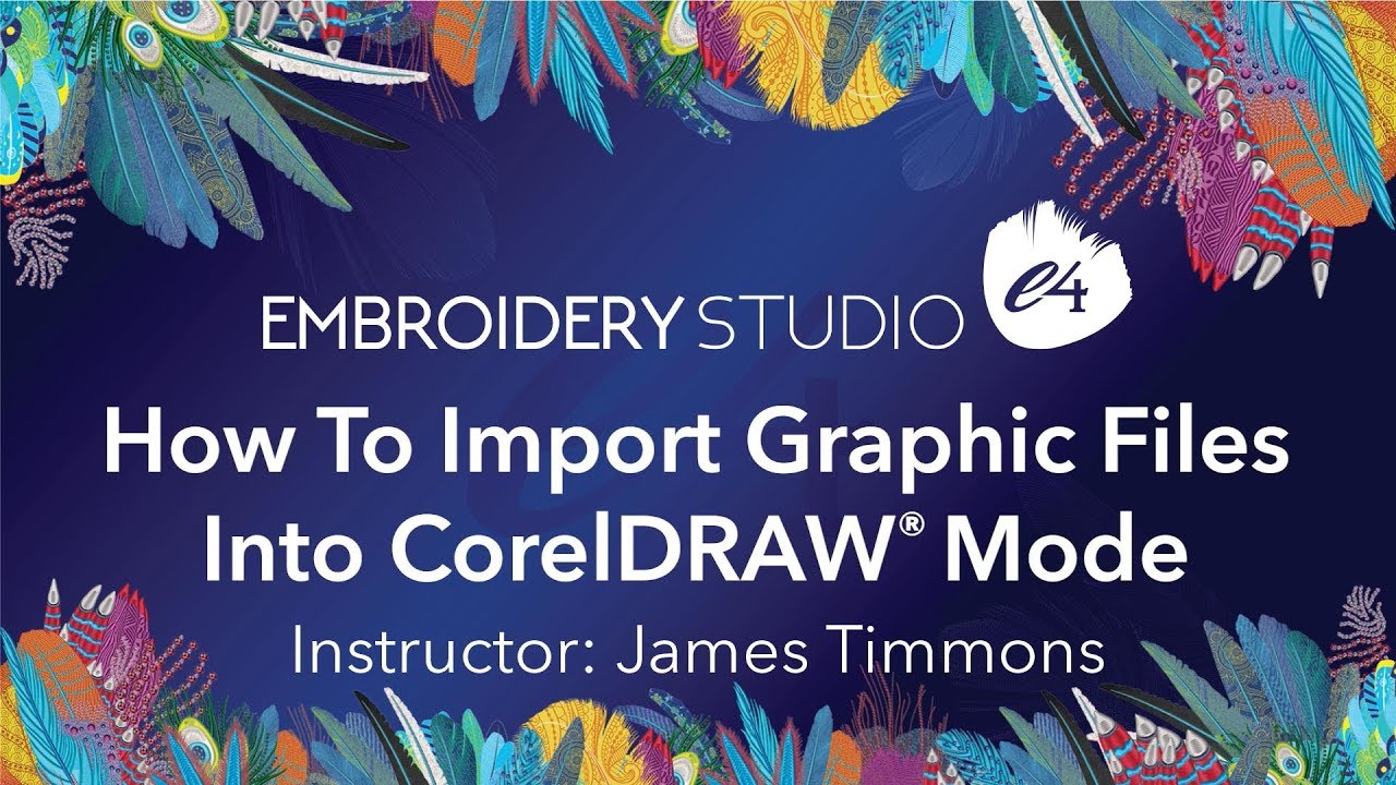 Как импортировать графические файлы в режиме CorelDRAW в EmbroideryStudio e4