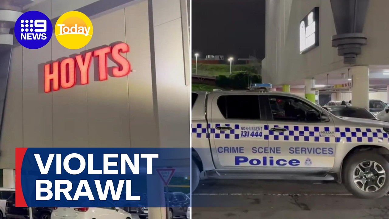 Teen hospitalised after violent Highpoint shopping centre brawl | 9 News Australia